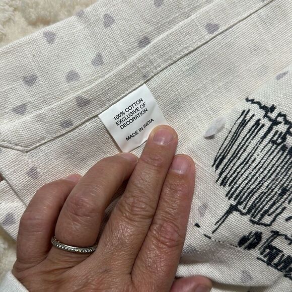 with LOVE Pink Ivory Black Metallic PARIS Eiffel Tower Cotton Kitchen Towels 2pc - Picture 6 of 7